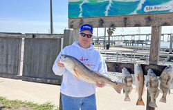 Catch of the day: Redfish in Aransas Pass.